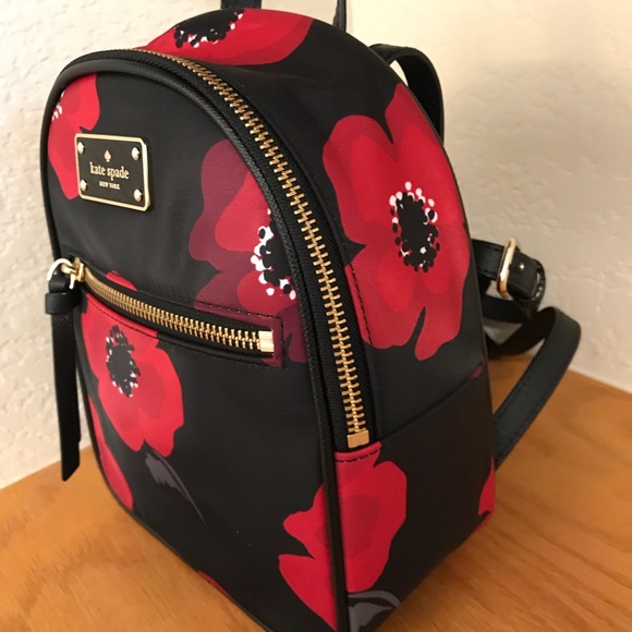 ➕NWT kate spade mini Bradley Wilson backpack poppy - Picture 4 of 8